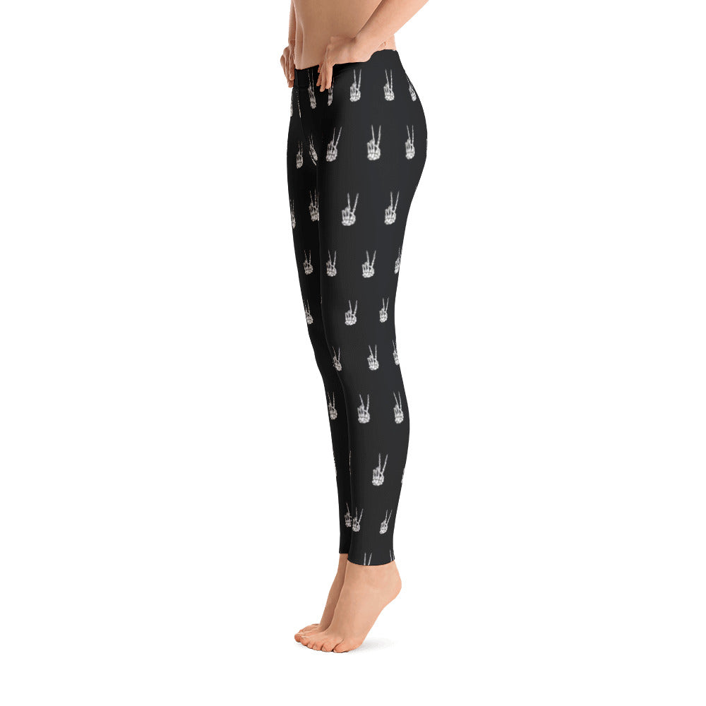 Skeleton Peace Handsewn Leggings
