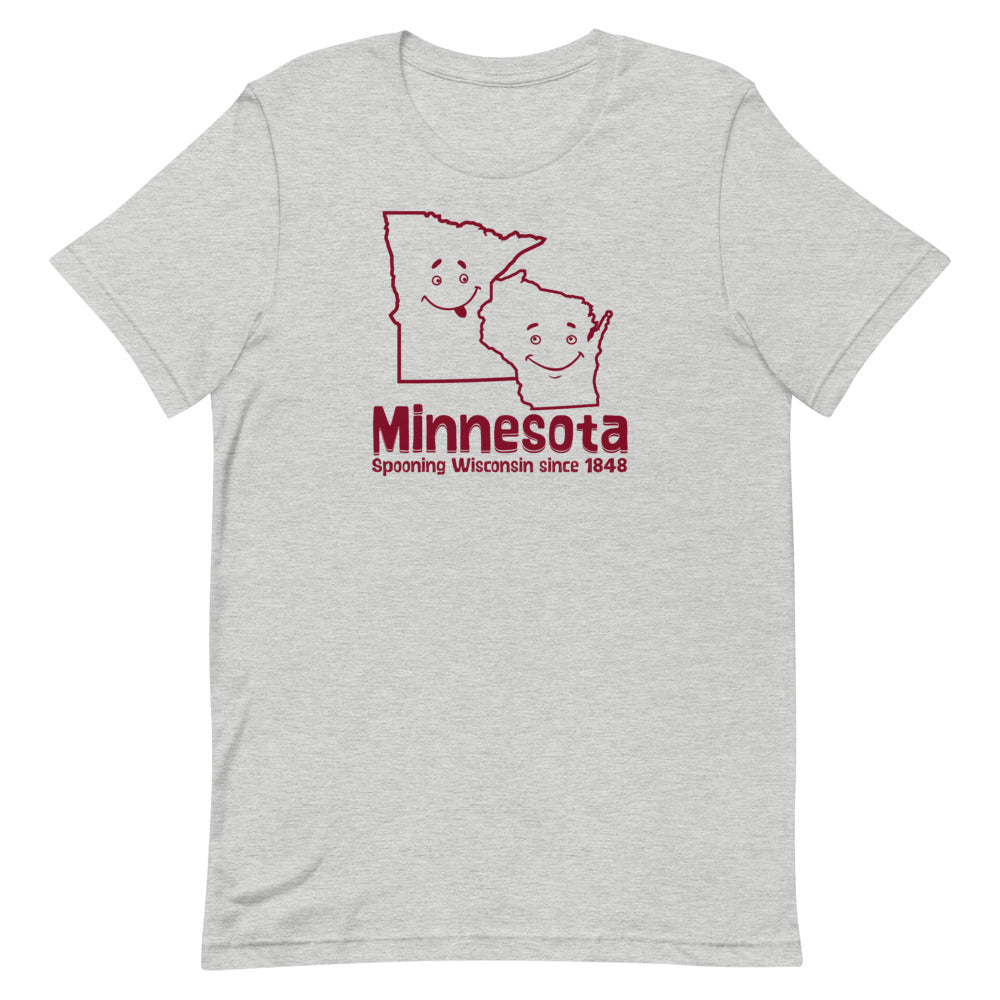 Minnesota Spooning Wisconsin Since 1848 Short-Sleeve Unisex T-Shirt