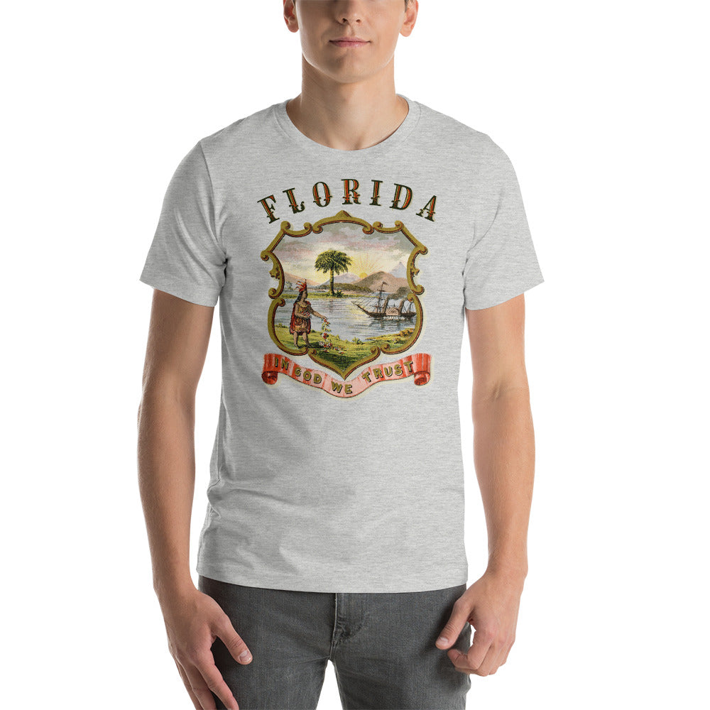 Vintage Florida State Seal Short-Sleeve Unisex T-Shirt