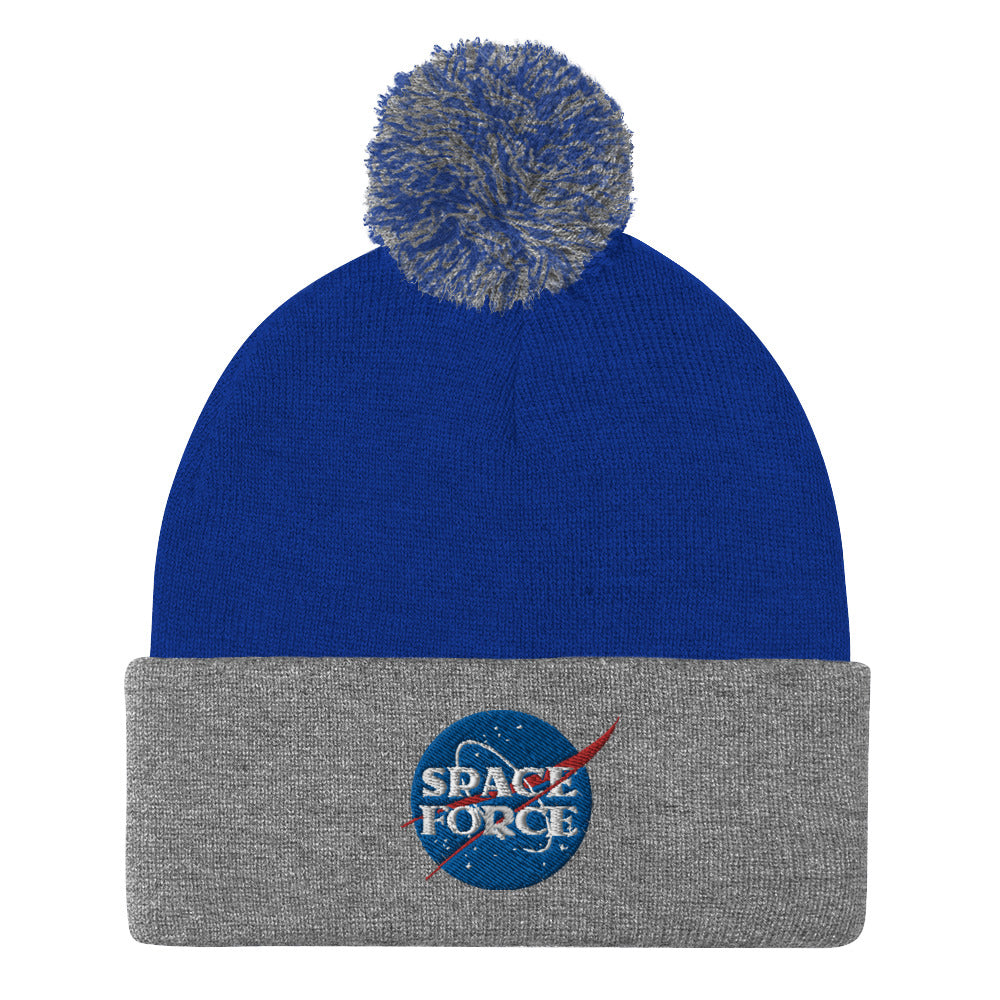 Space Force Pom-Pom Beanie