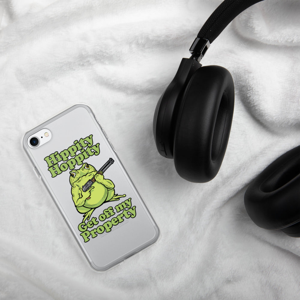 Hippity Hoppity Get Off My Property Clear iPhone Case