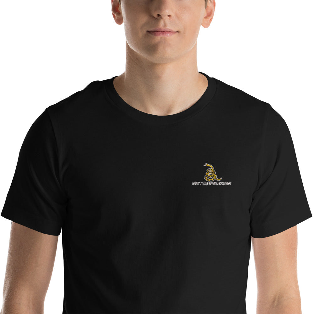 Don&#39;t Tread On Anybody Embroidered Gadsden T-Shirt