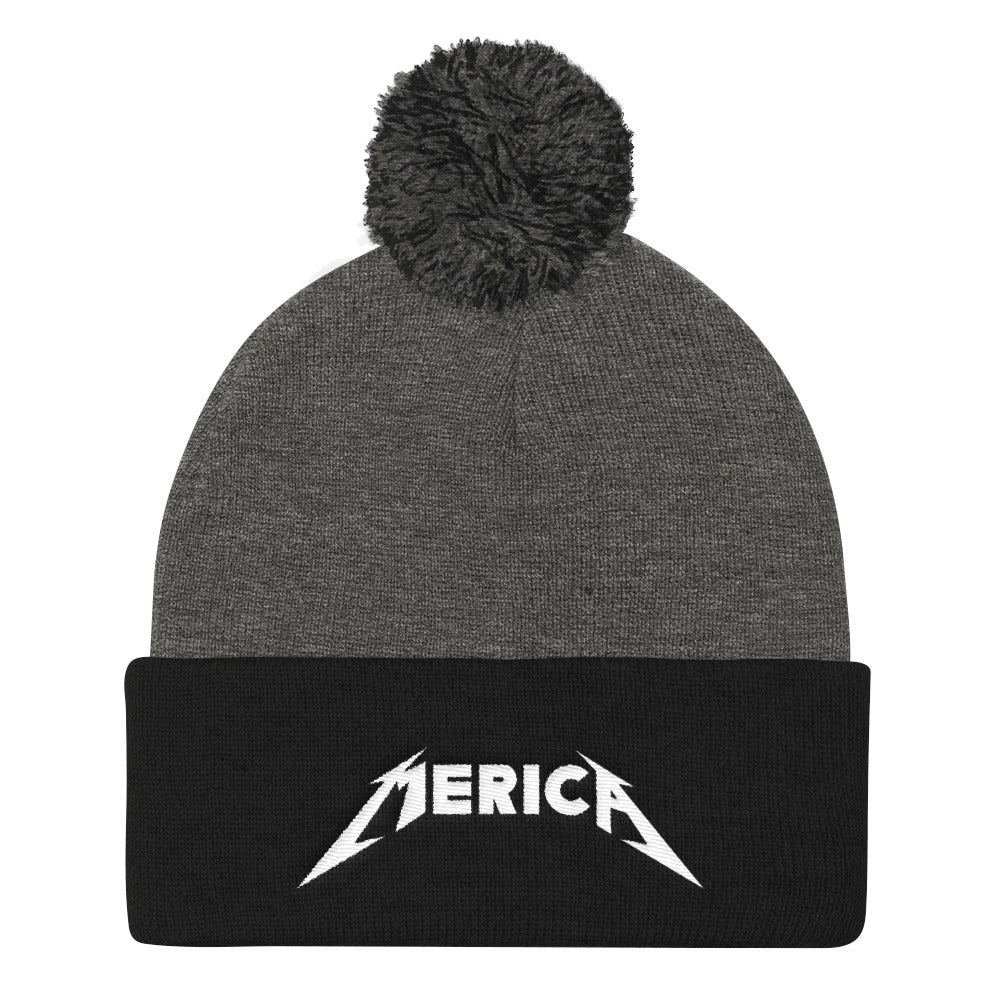 Merica Pom Pom Knit Cap