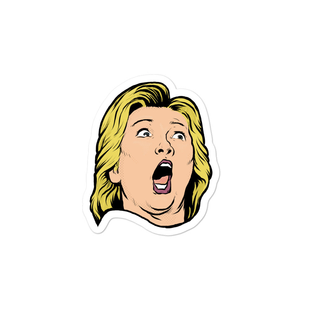 Hillary O Face Sticker