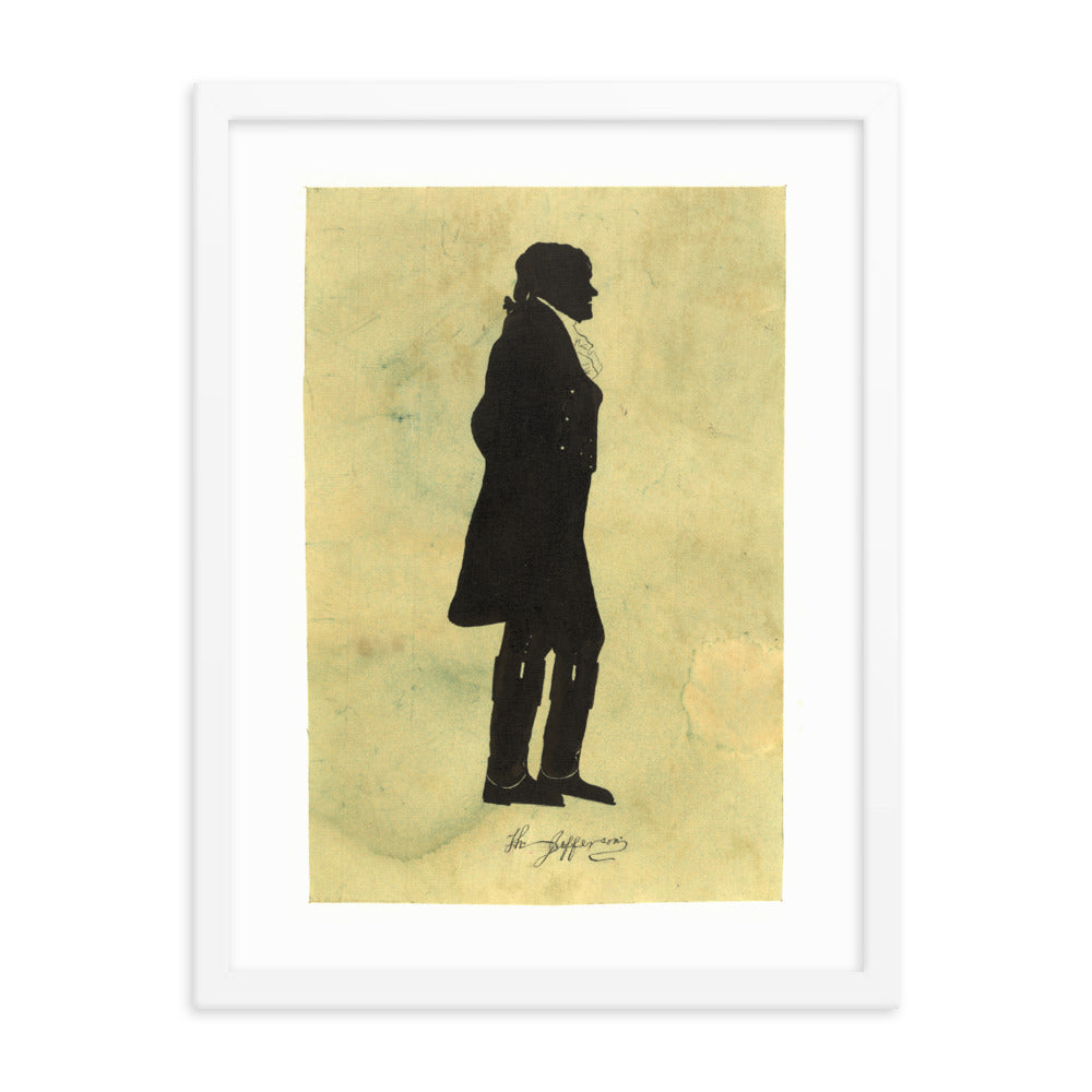 Thomas Jefferson Silhouette by John Marshal Framed Print