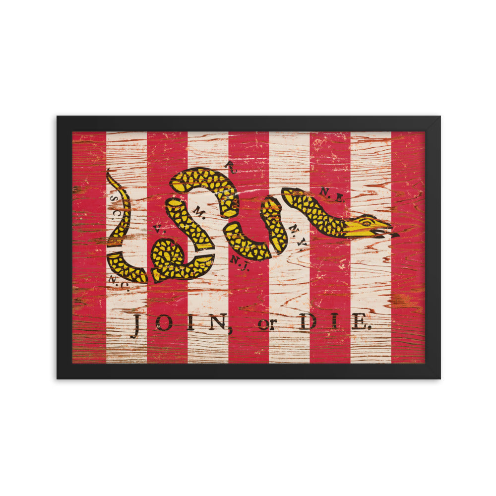 Join Or Die Sons of Liberty Framed poster