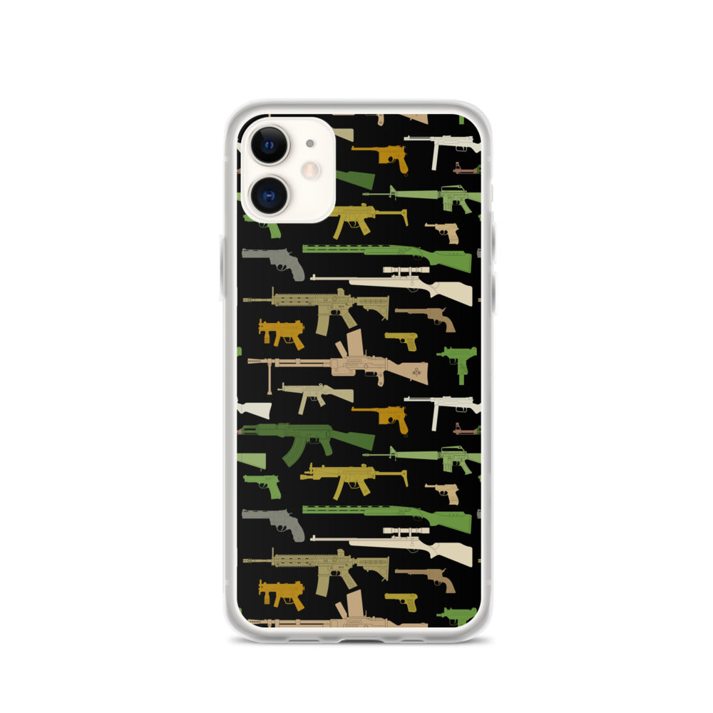 Woodland Gun Pattern iPhone Case