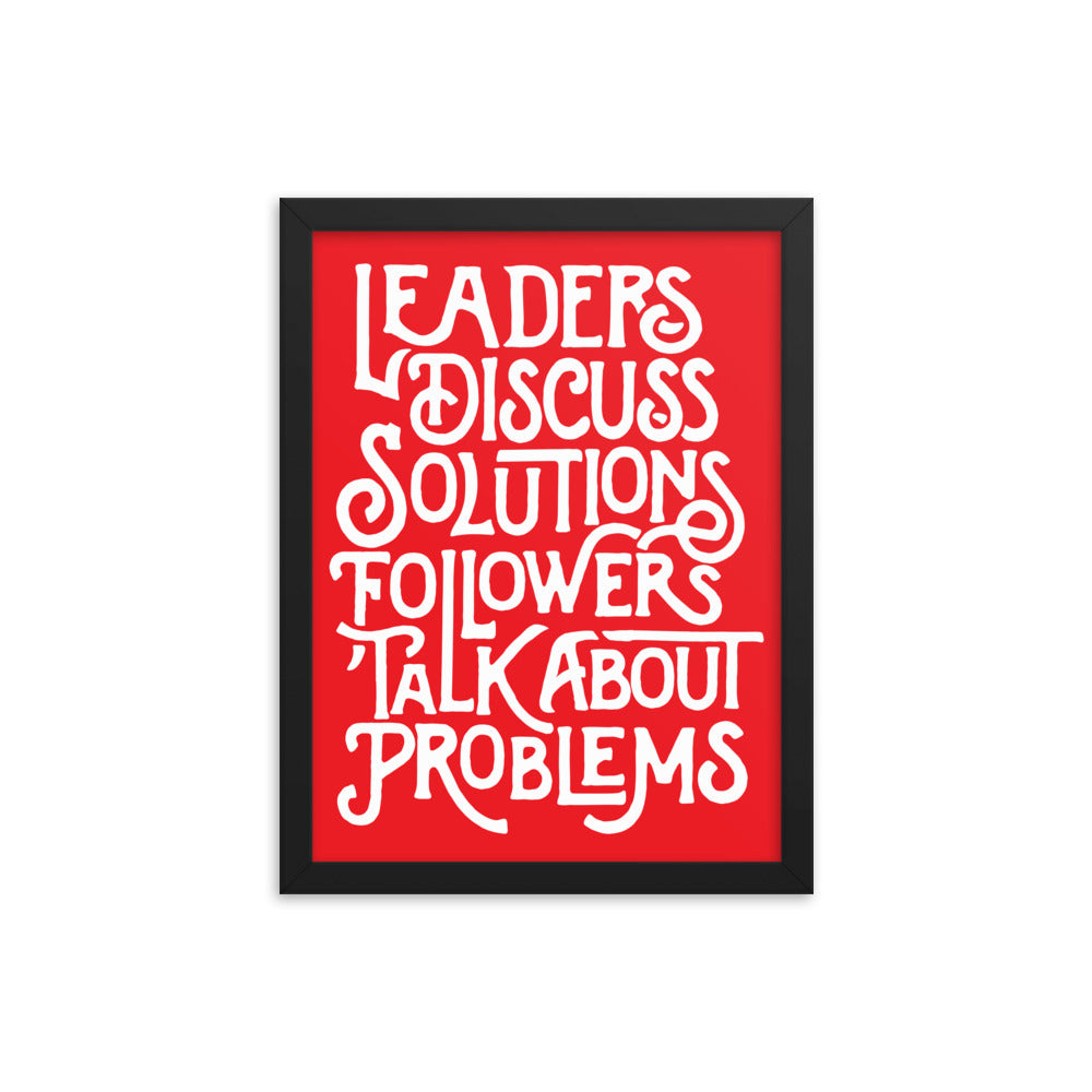 Leaders Discuss Solutions Framed Print