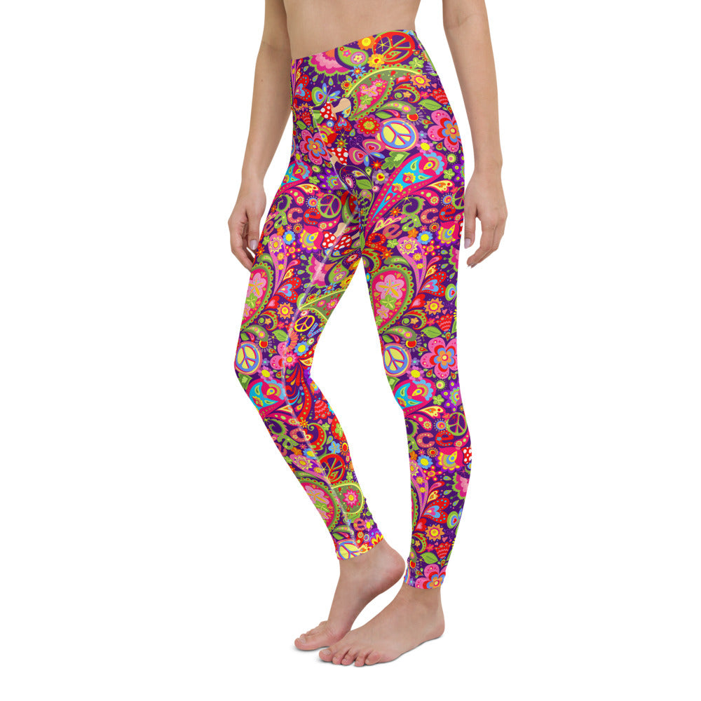 Psychedelic Print Liberty Maniacs Yoga Leggings