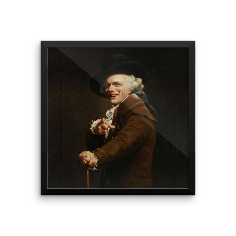 Portrait de l&#39;artiste sous les traits d&#39;un moqueur Framed Print