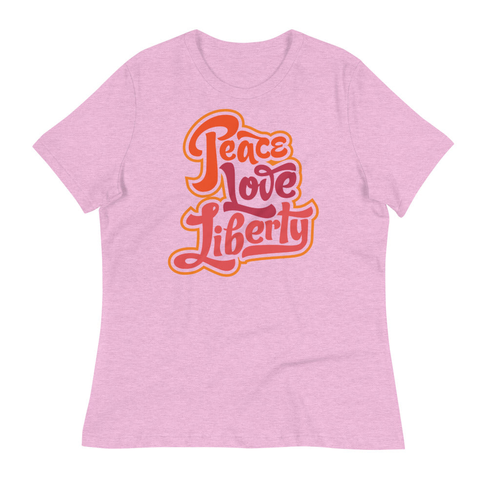 Peace Love Liberty Women&#39;s Relaxed T-Shirt