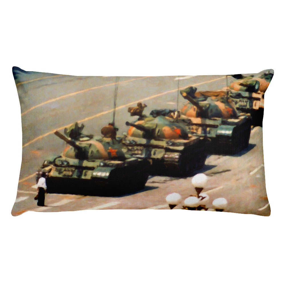 Tan Man Unknown Rebel Painting Rectangular Pillow