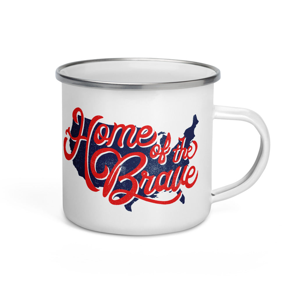 Home of the Brave Enamel Mug