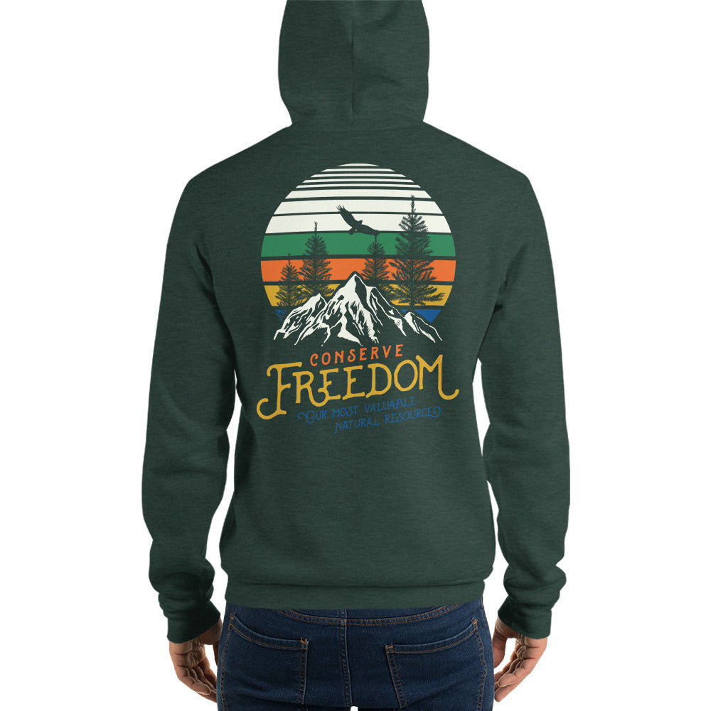 Conserve Freedom Sponge Fleece Unisex Hoodie Sweatshirt