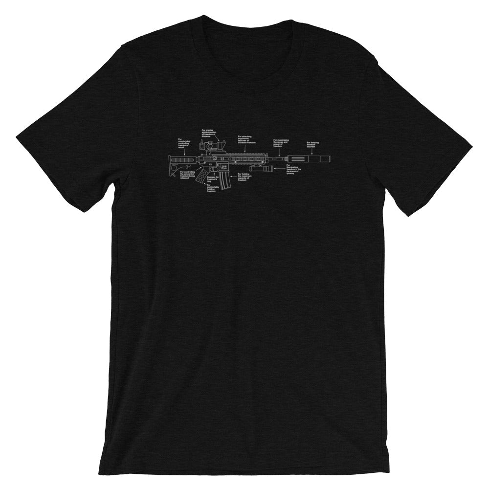 Components of Freedom Carbine Schematic T-Shirt