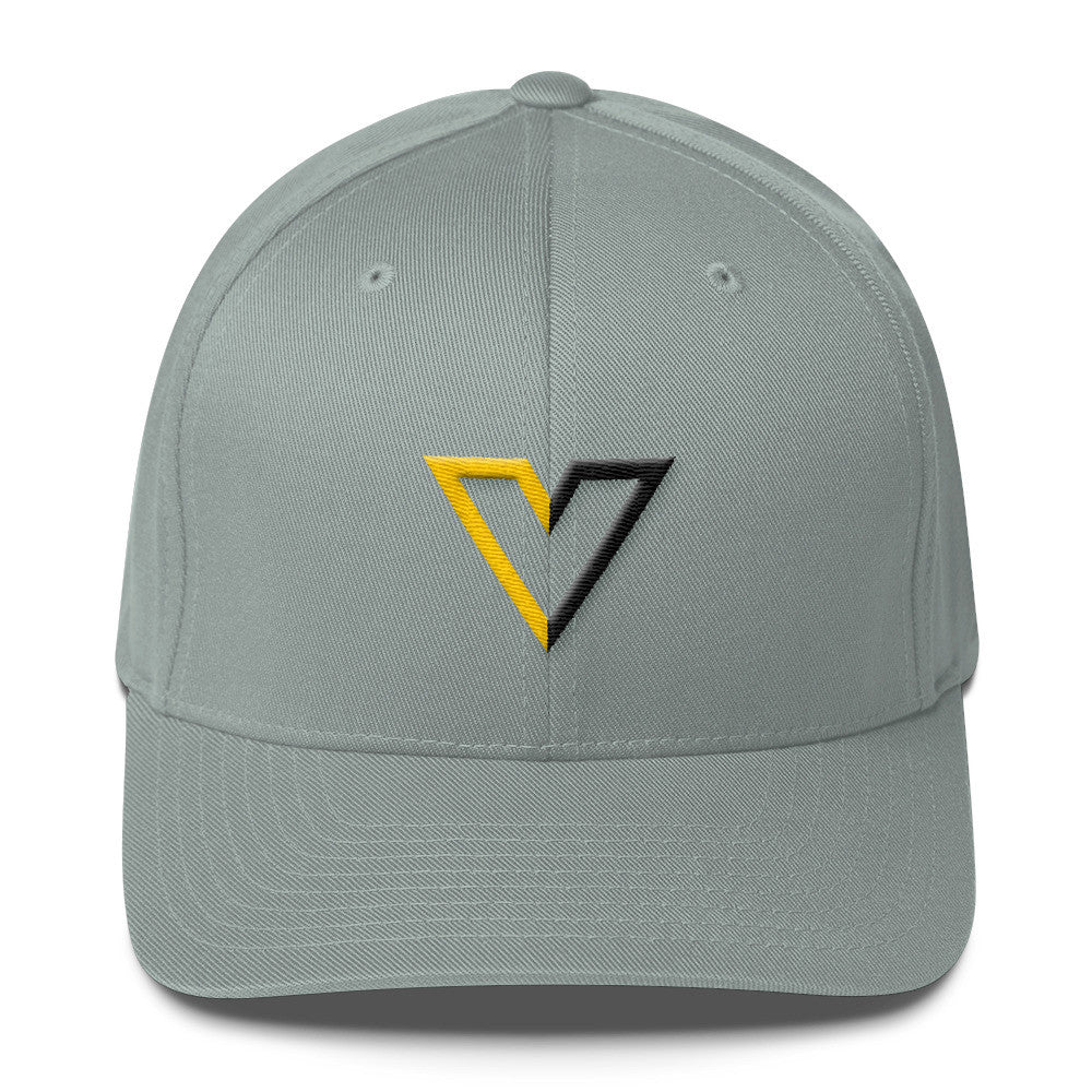 Voluntaryist V 3D Embroidered Flexfit Fitted Cap