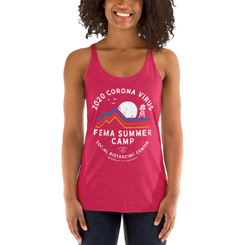 2020 Coronavirus FEMA SUmmer Camp Women&#39;s Racerback Tank