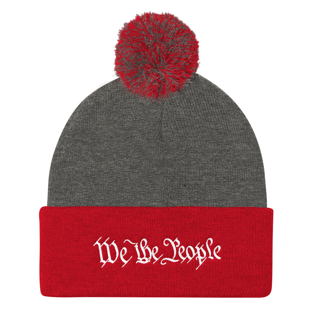 We the People Pom Pom Knit Cap