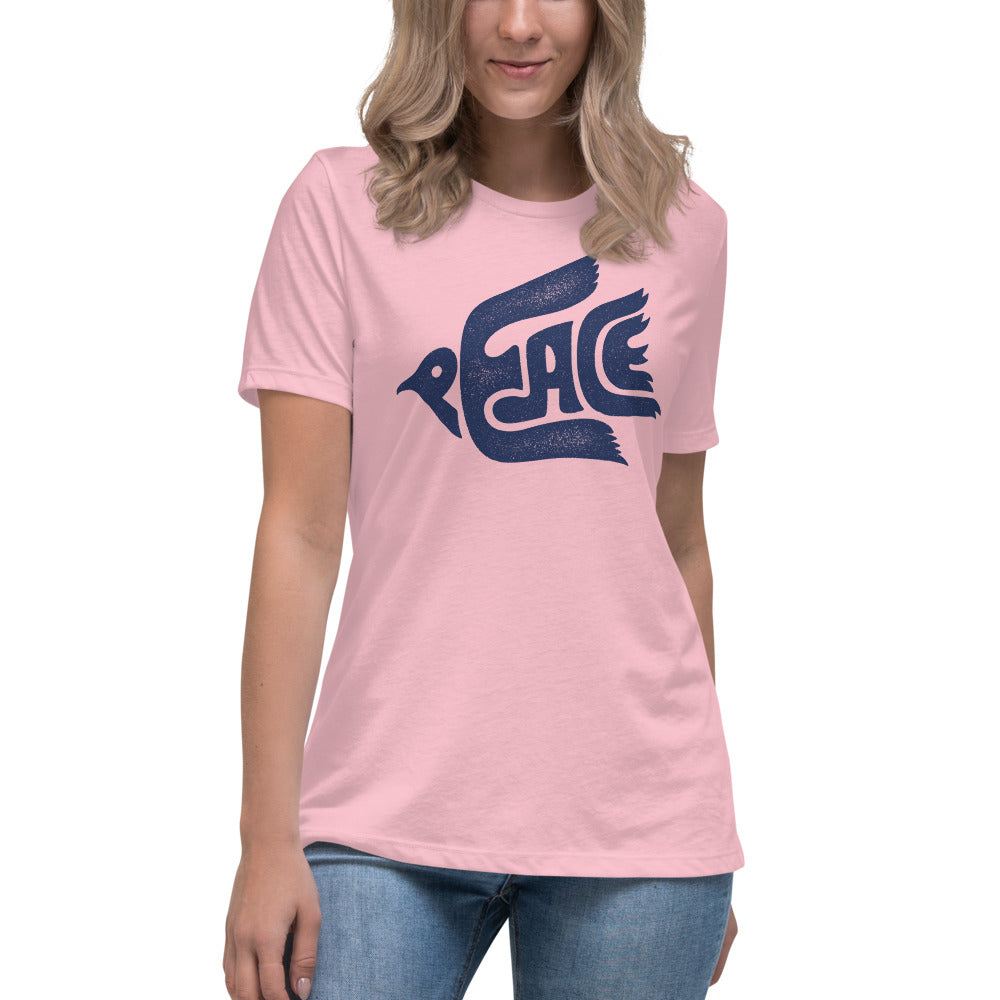 Peace Dove Women&#39;s Relaxed Graphic T-Shirt