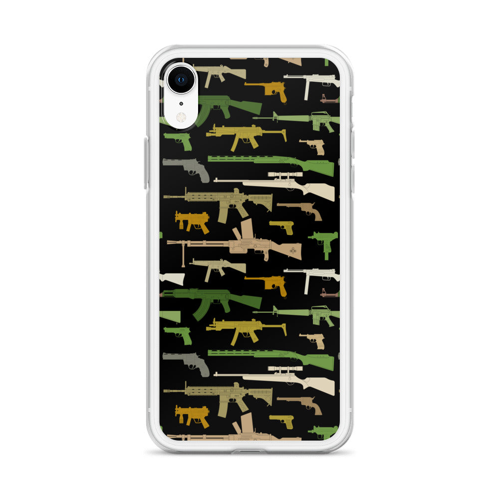 Woodland Gun Pattern iPhone Case