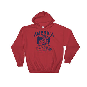 America Land of the Free Home of the World's Largest Prison Population Hooded Sweatshirt