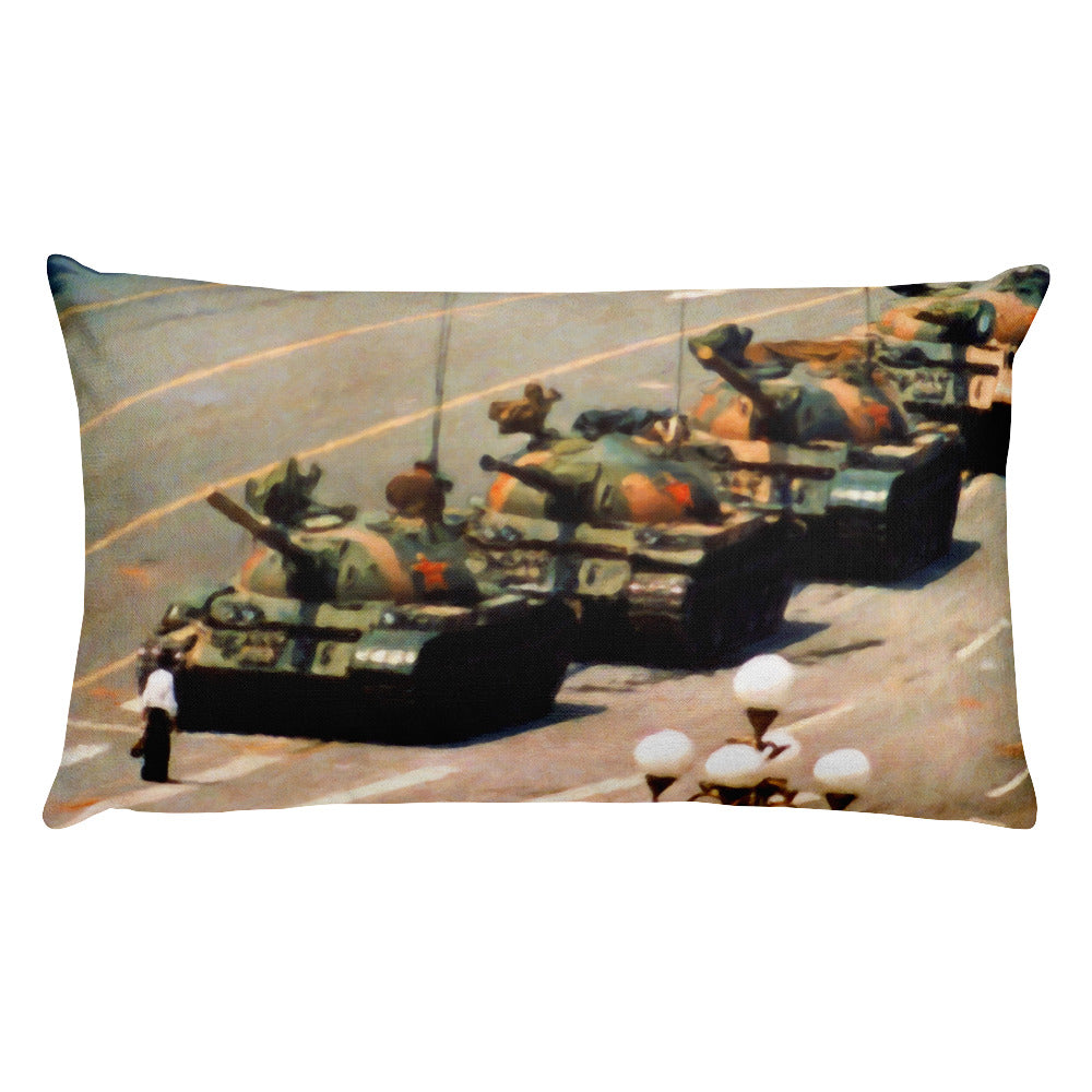Tan Man Unknown Rebel Painting Rectangular Pillow