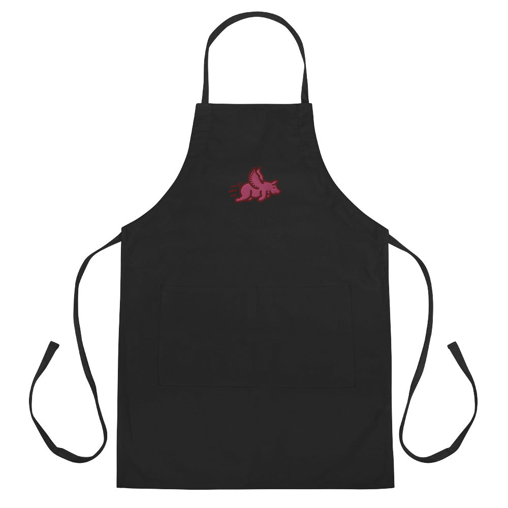 Pig Fly BBQ Embroidered Apron