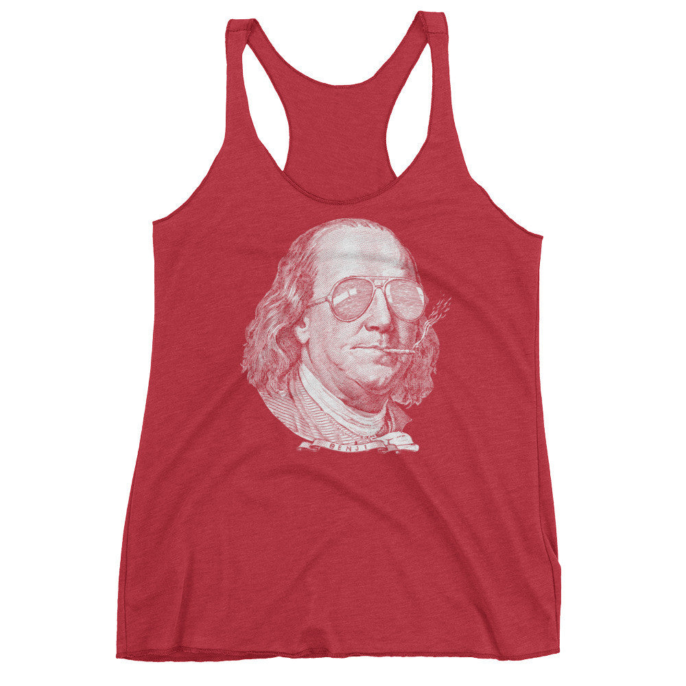 Ben Franklin Now This Is A Political Party Ladies Tri-blend Tank Top