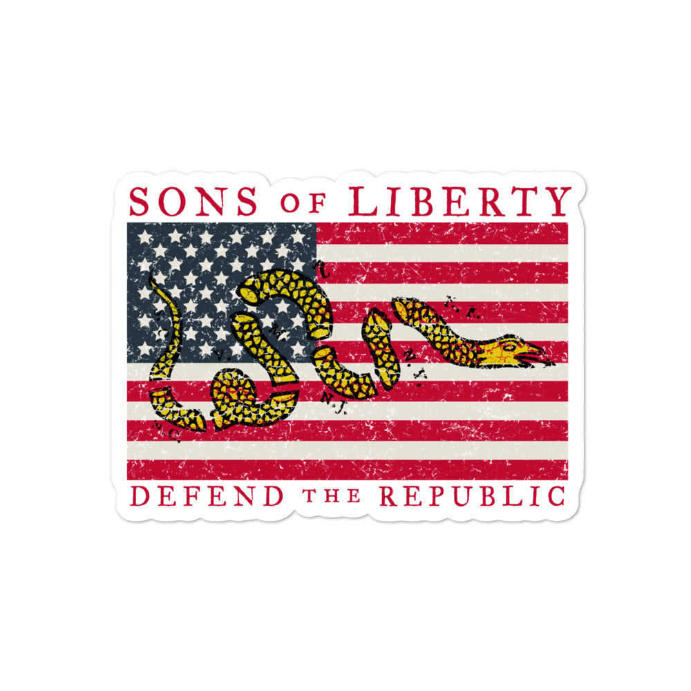 Sons of Liberty Defend the Republic Sticker