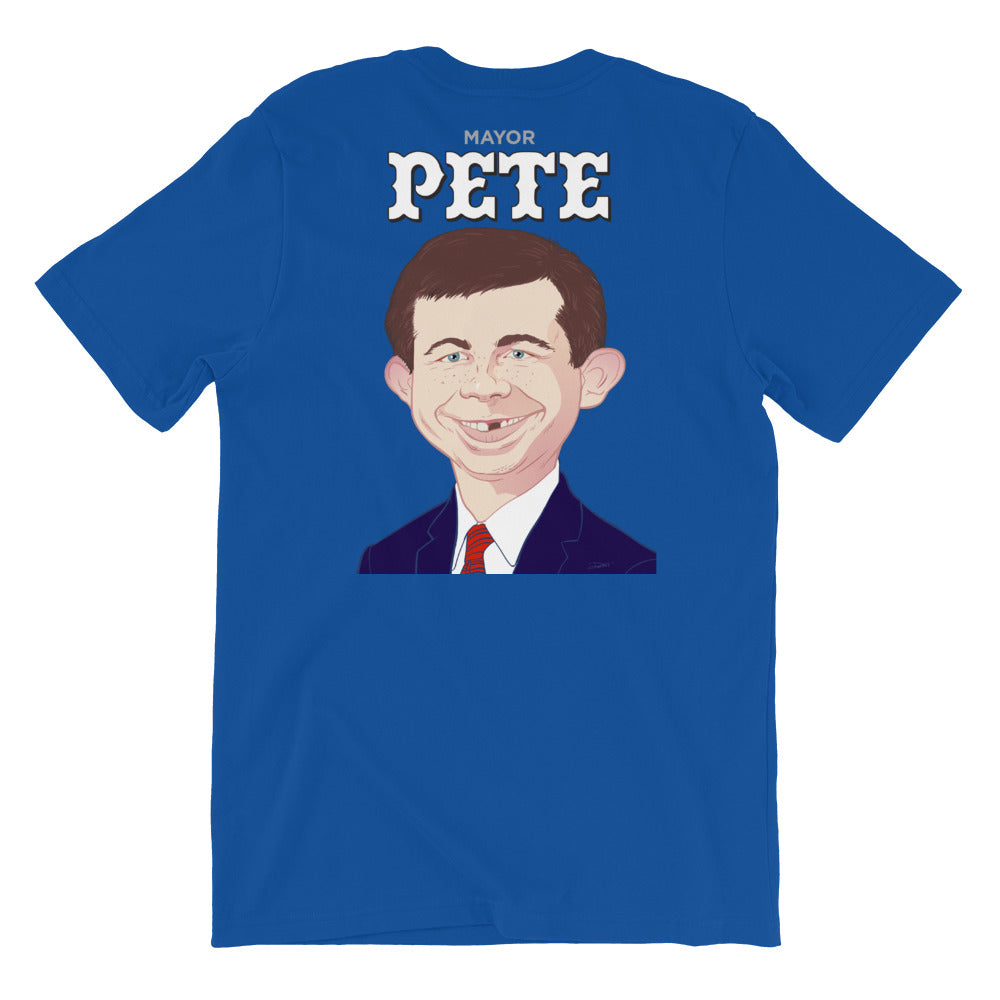 Mayor Pete Buttigieg Alfred E Neuman Back Printed T-Shirt