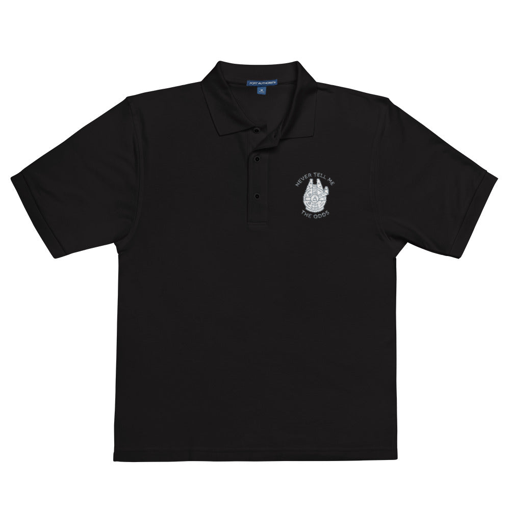 Never Tell Me The Odds Embroidered Polo Shirt