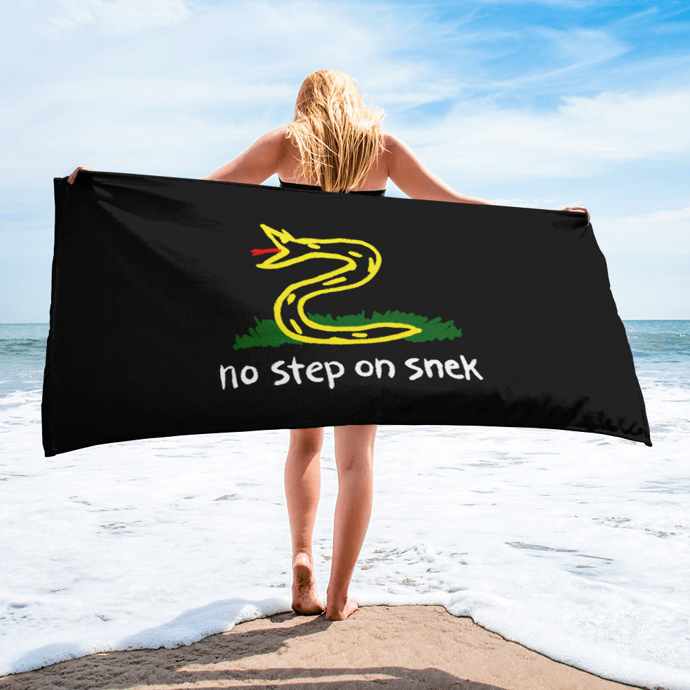 No Step On Snek Beach Towel