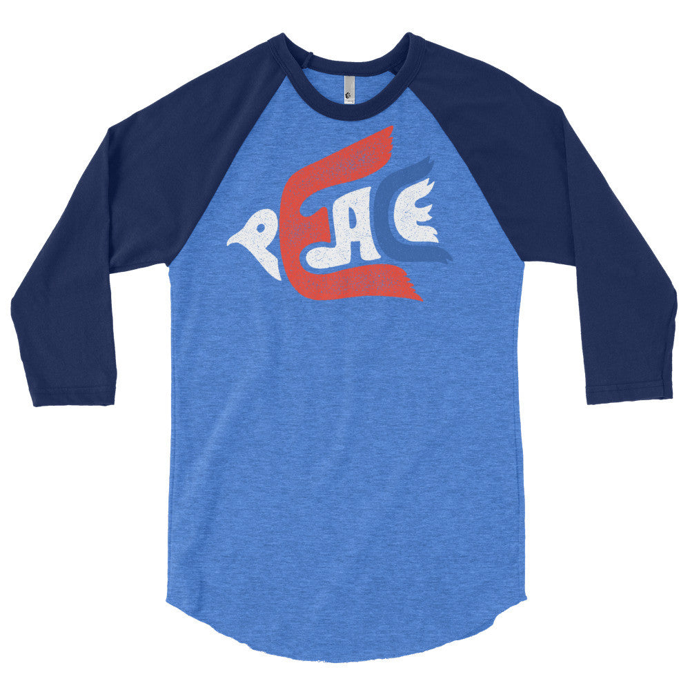 Peace Dove 3/4 Sleeve Raglan Shirt