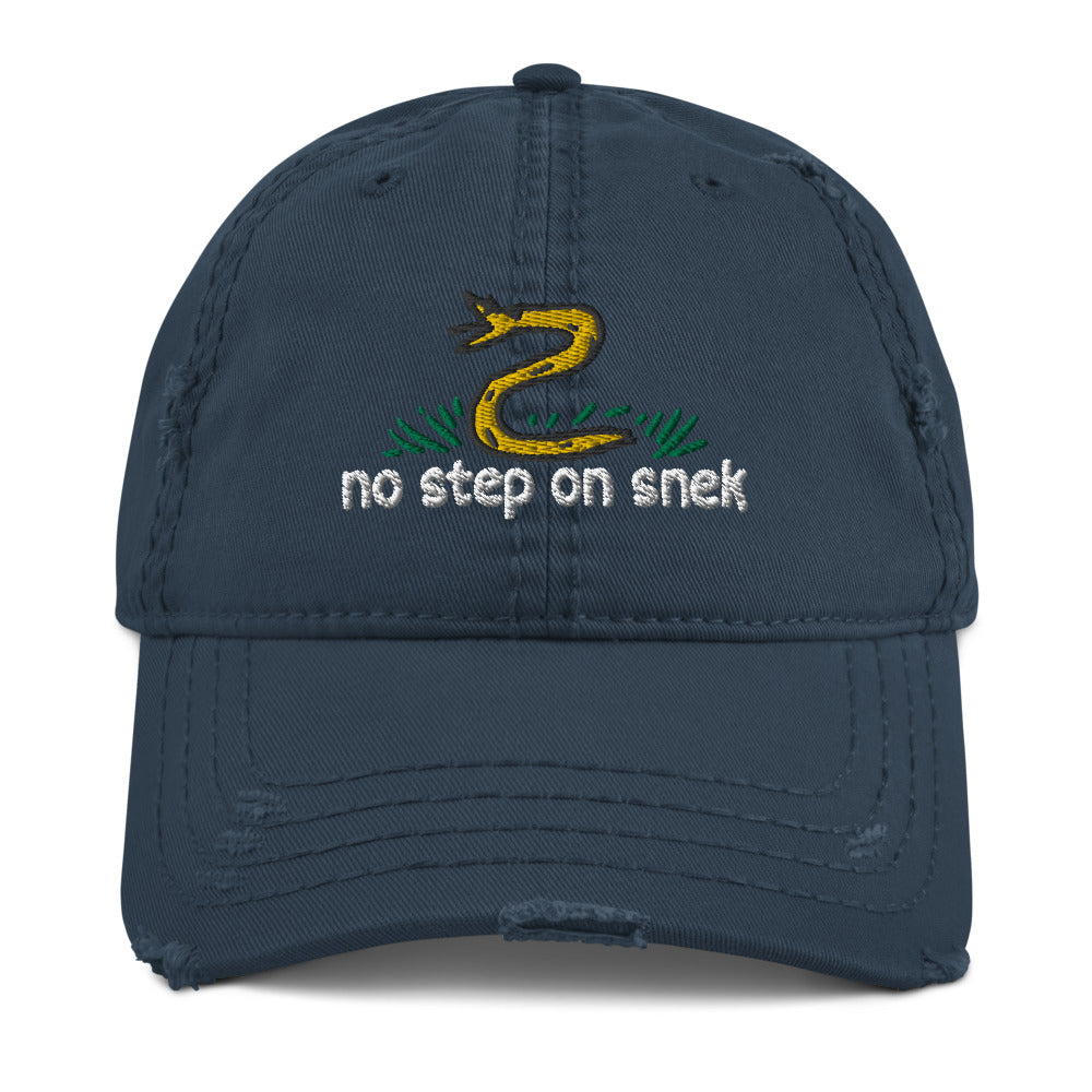 No Step On Snek Distressed Dad Hat