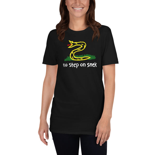 No Step on Snek Standard Short-Sleeve Unisex T-Shirt Black / XL