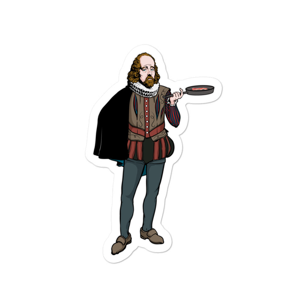 Sir Francis Bacon Frying Bacon Sticker