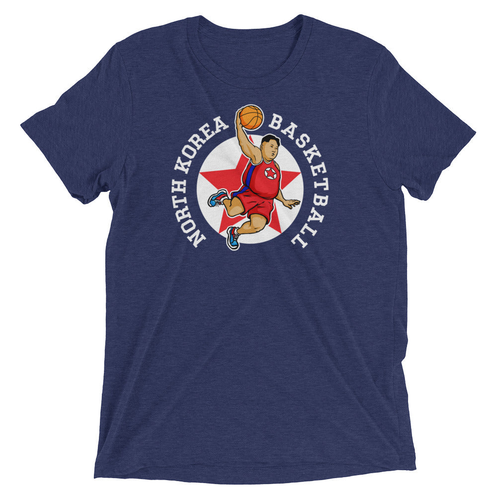 North Korea Basketball Rocketman Tri-Blend Warmup Shirt