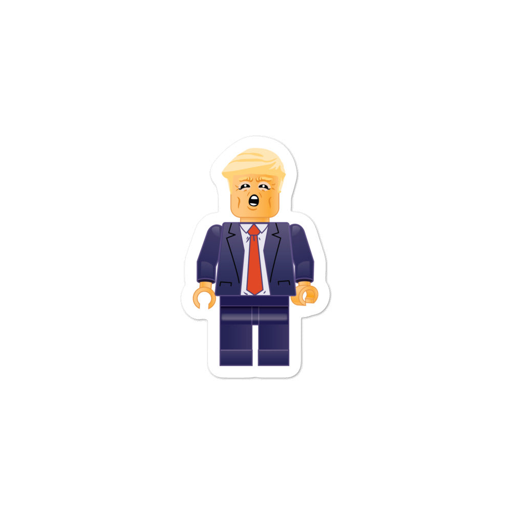 President Business Trump Minifig Sticker