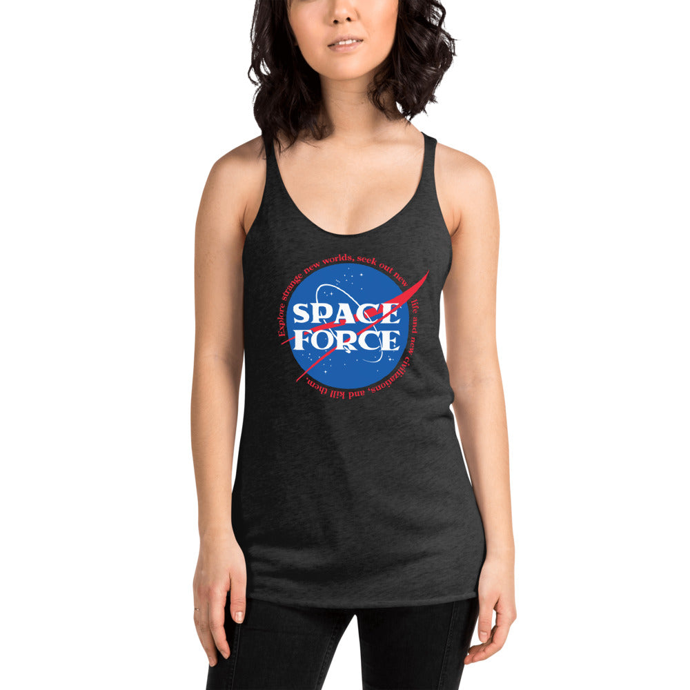 Space Force Tri-Blend Women&#39;s Racerback Tank
