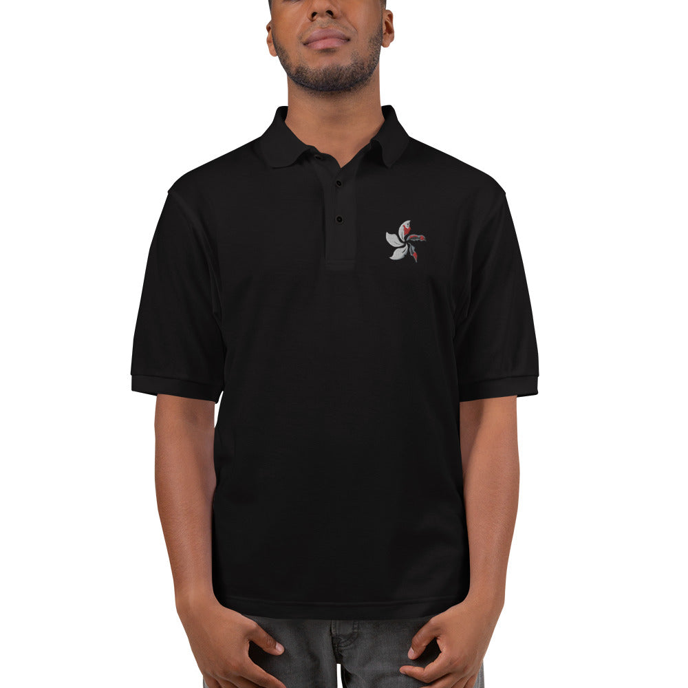 BLACK BAUHINIA Men's Polo