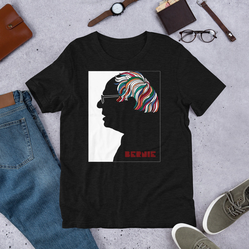 Bernie Sanders Psychedelic Hair Milton Glaser Parody Graphic Tee