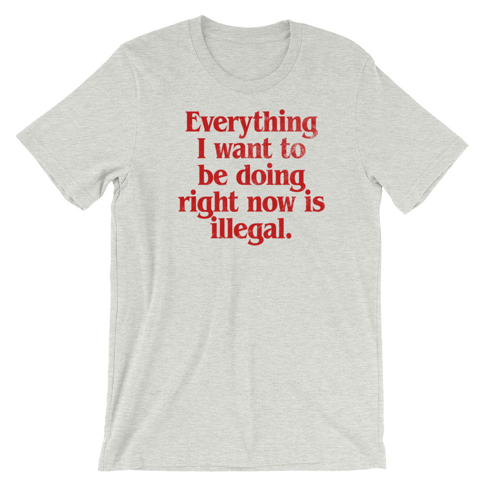 Everything I Want To Be Doing Right Now Is Illegal T-Shirt