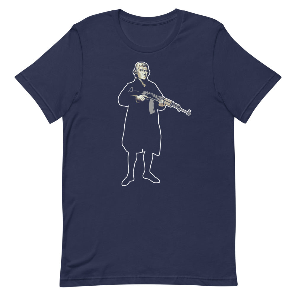 Jefferson with an AK Graphic T-Shirt