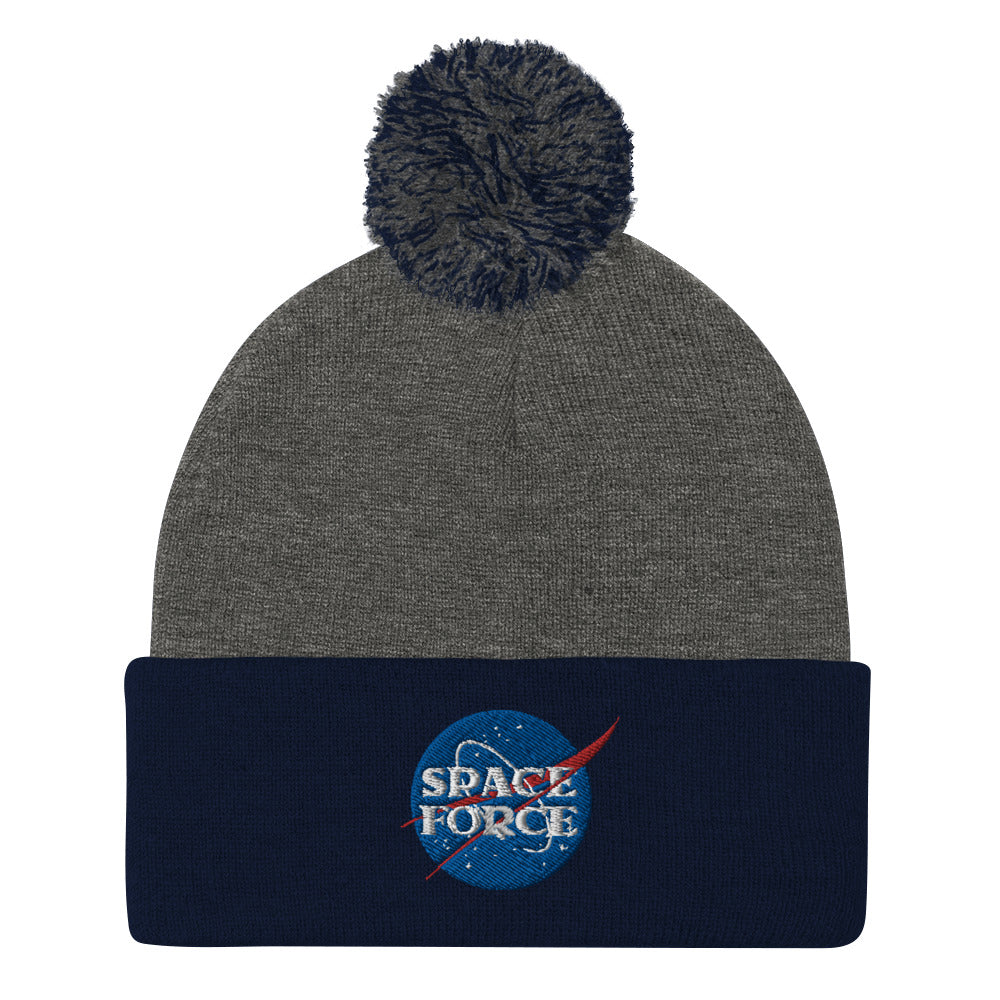 Space Force Pom-Pom Beanie
