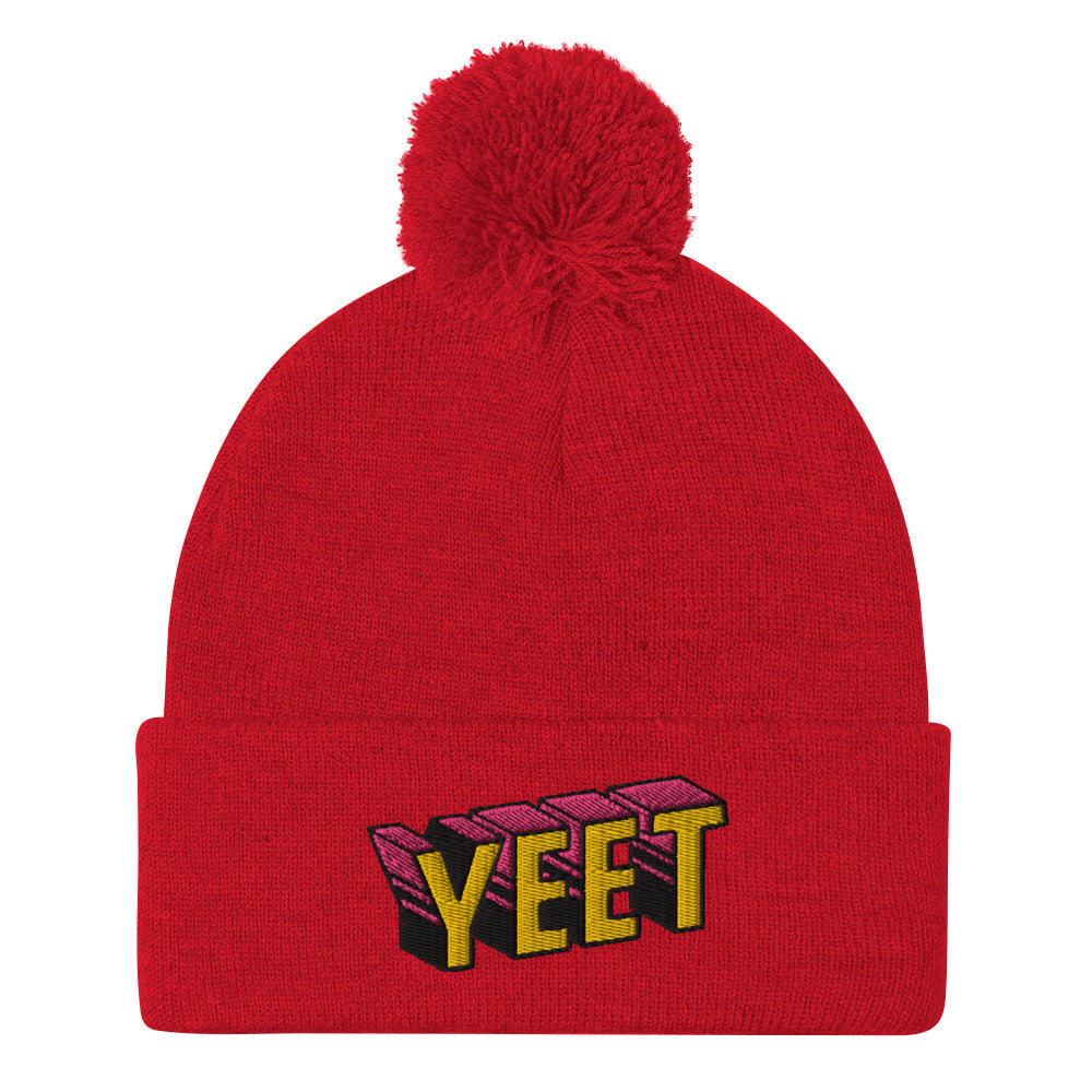 YEET Pom-Pom Beanie