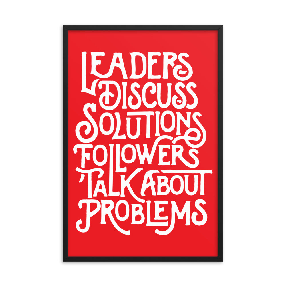 Leaders Discuss Solutions Framed Print