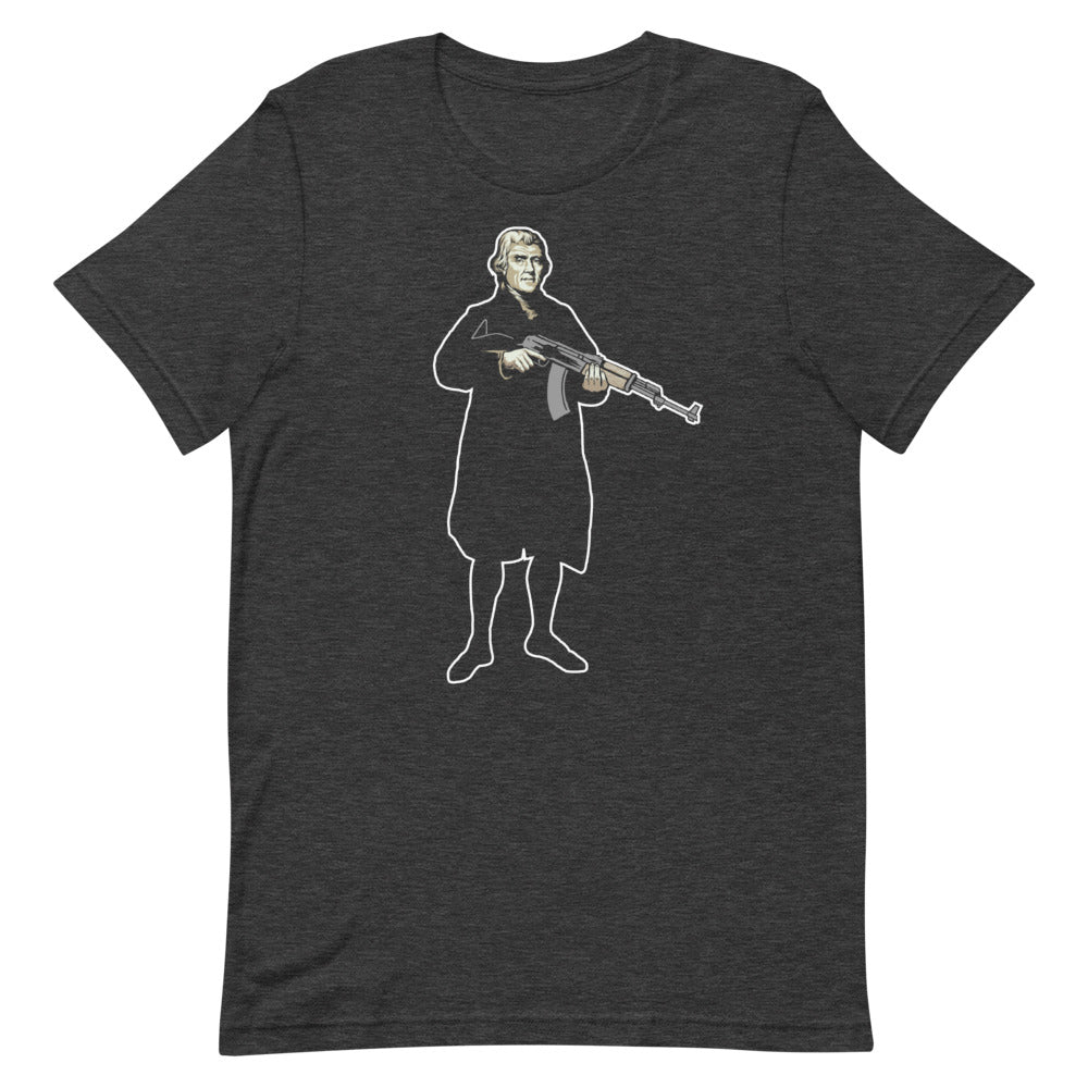 Jefferson with an AK Graphic T-Shirt