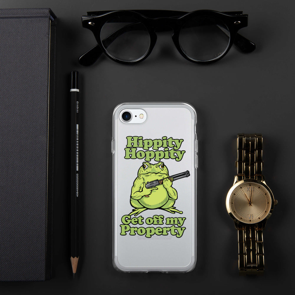 Hippity Hoppity Get Off My Property Clear iPhone Case