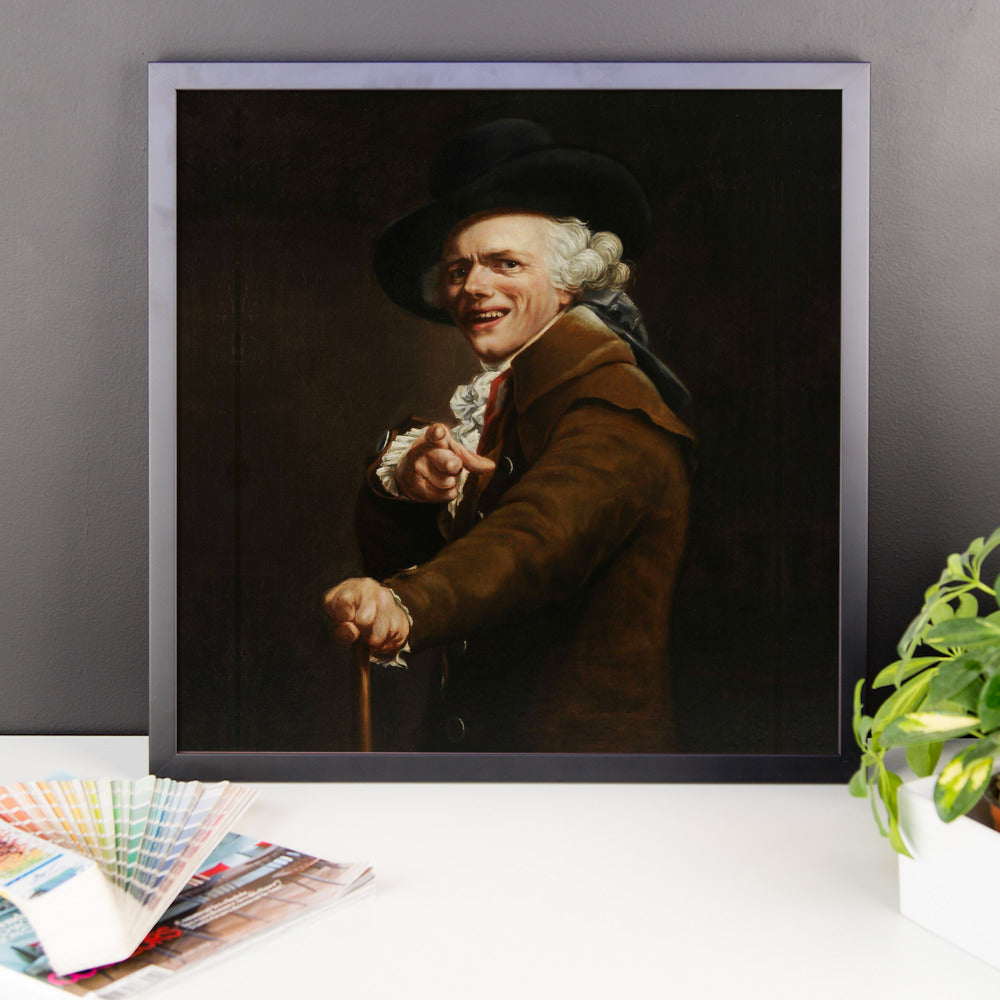 Portrait de l&#39;artiste sous les traits d&#39;un moqueur Framed Print