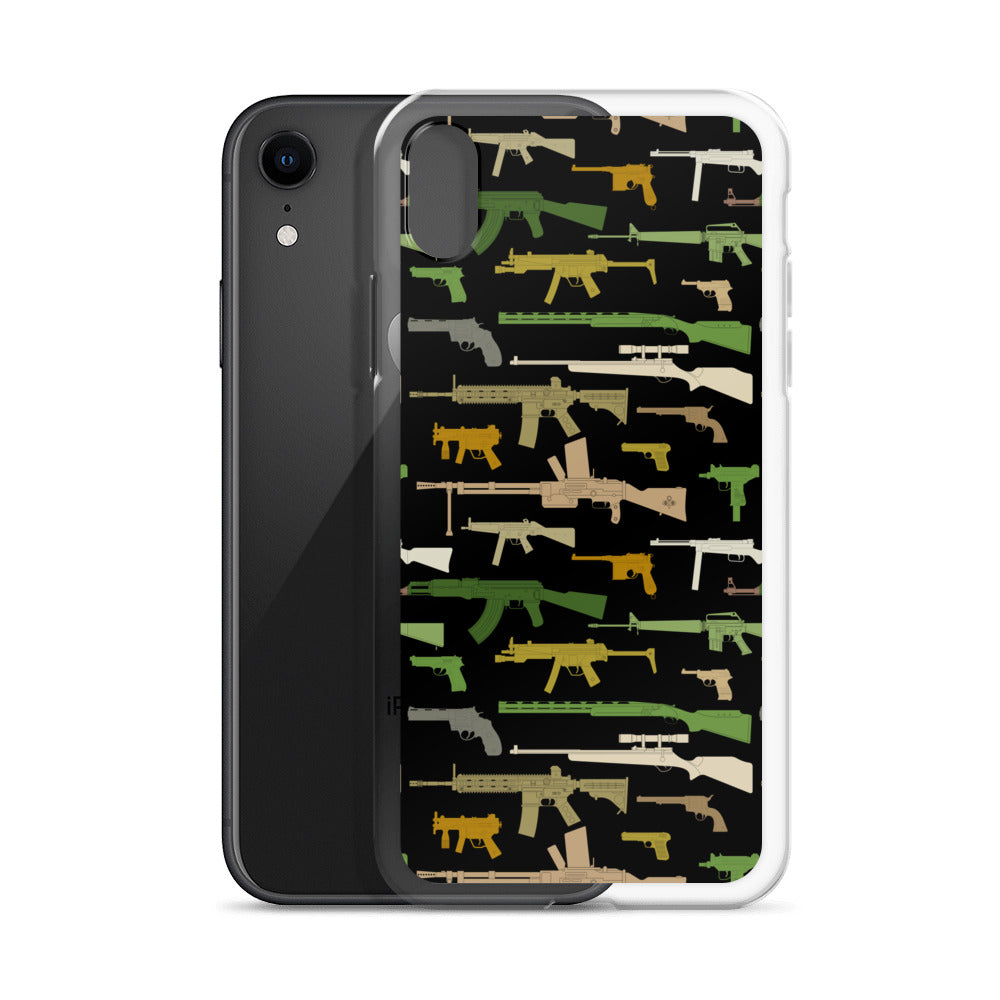 Woodland Gun Pattern iPhone Case